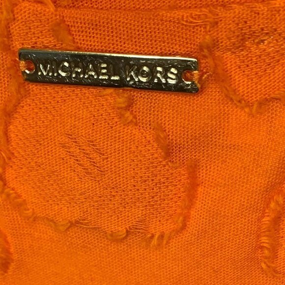 🔥🔥SALE🔥🔥MICHAEL MICHAEL KORS Orange Sleeveless Peplum Tank Top - Picture 4 of 4